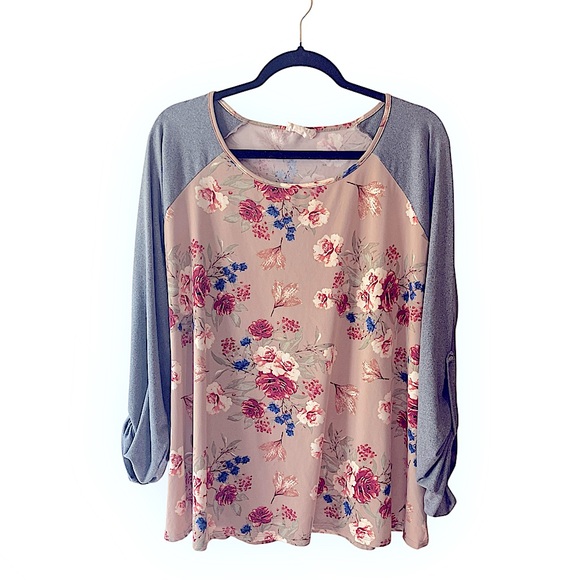 Ninexis Floral Top 2X - Picture 1 of 2
